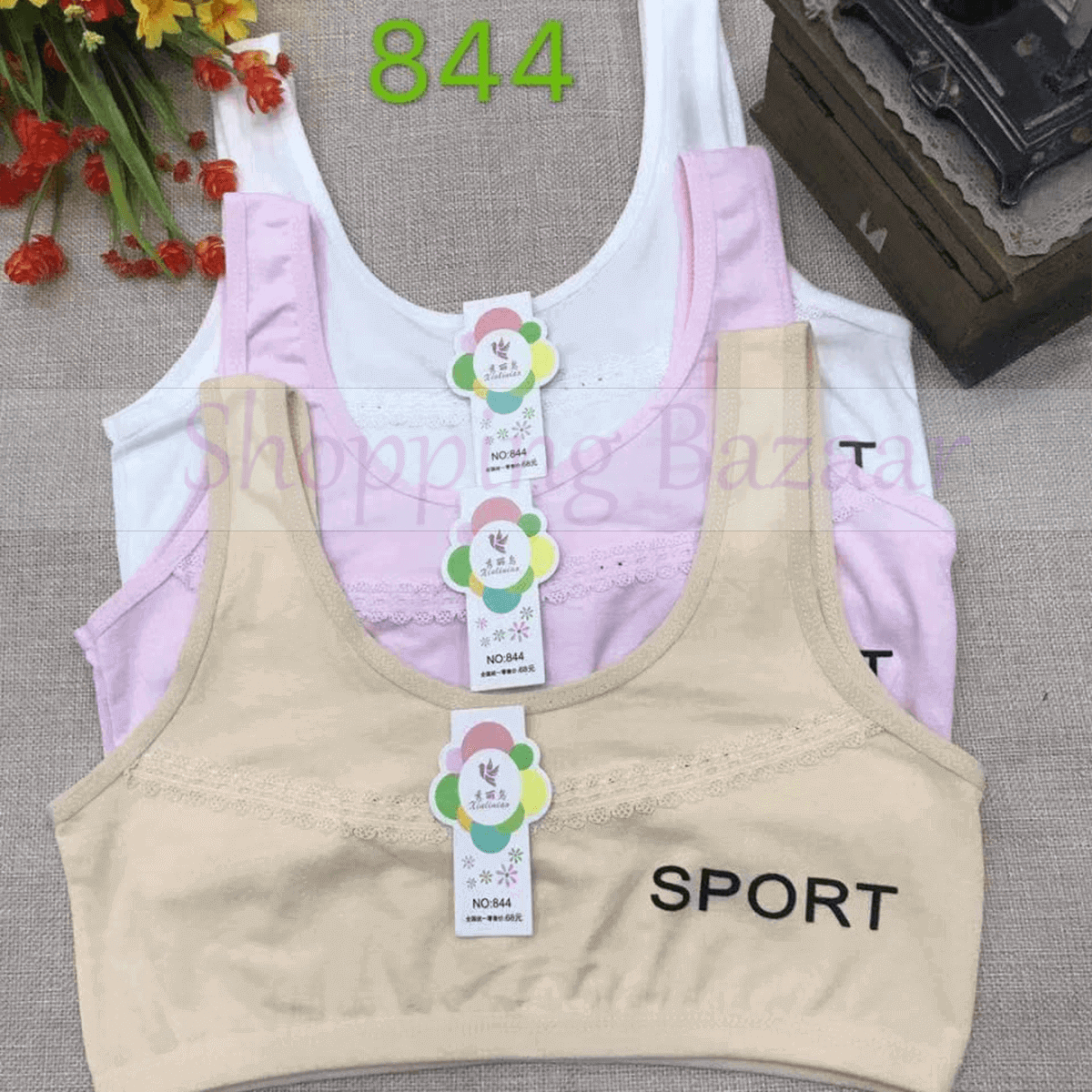 Teenage Training Bra & Sports Bra Pack – Non-Padded Cotton Bras for Girls