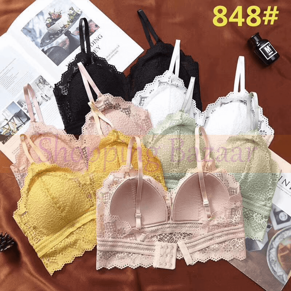 Sexy Lingerie Backless Bralette Super Gathering Push Up Bra Crop Wireless Seamless Padded Bras