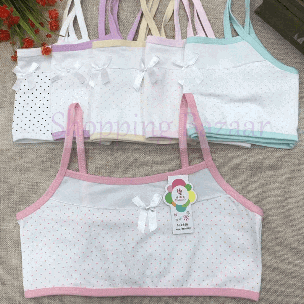 Beginner Training Bra for Girls – Soft Cotton Beginner Bra, Non Padded Wirefree Teenage Starter Bra