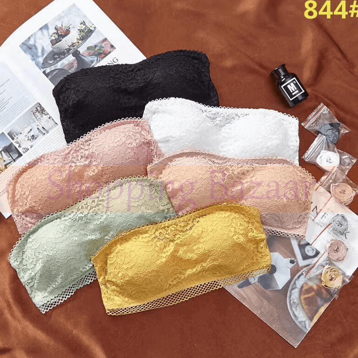 Fancy Strapless Bra Padded