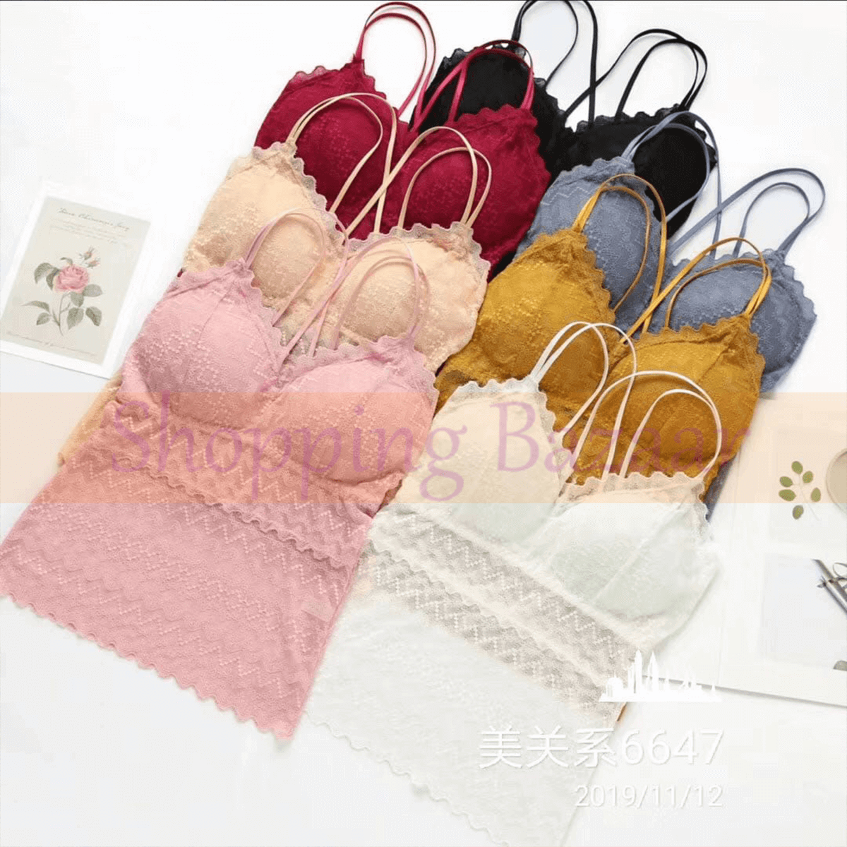 Sexy Floral Lace Bralette Push Up Bra Women