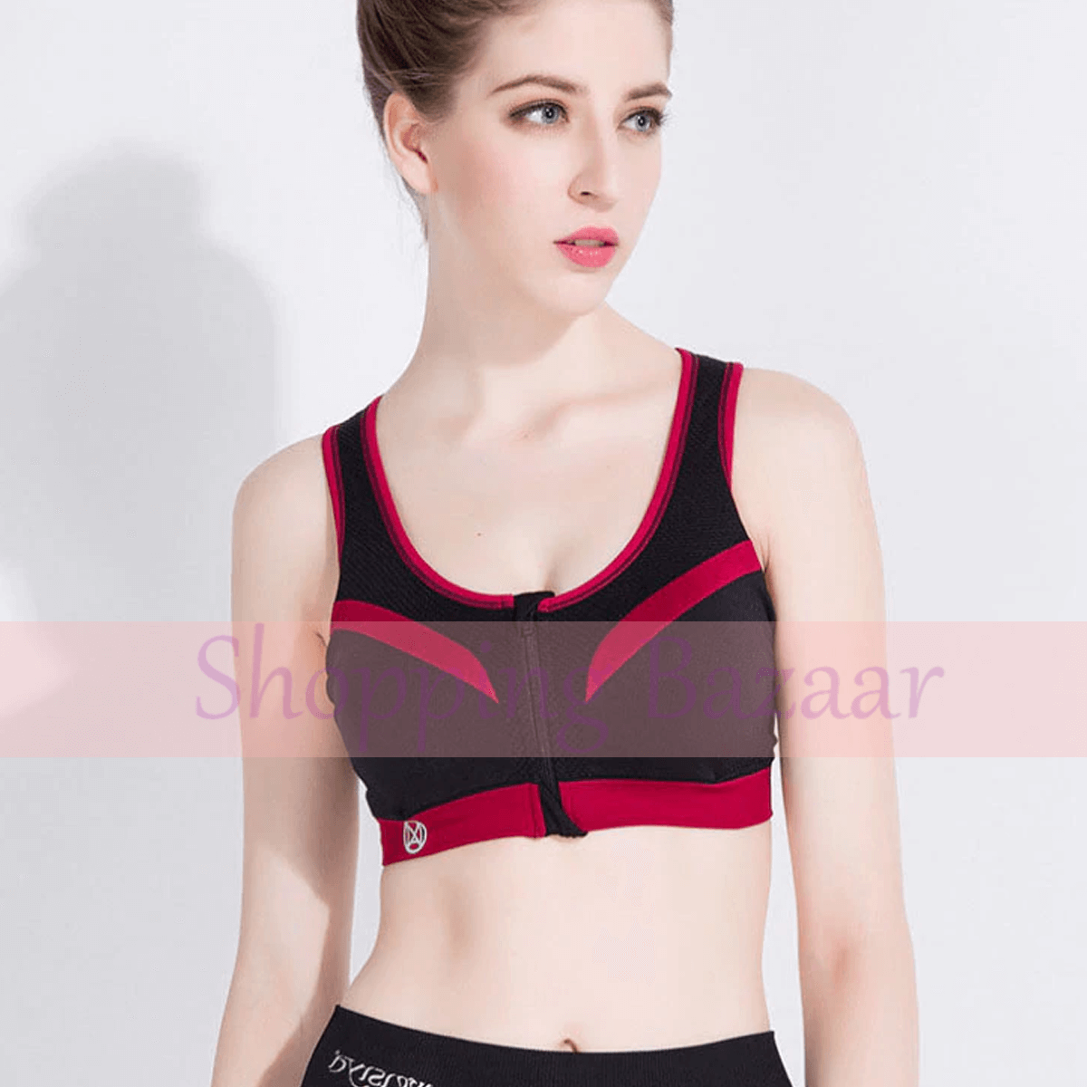 Front Zip Closure Sports Bra
