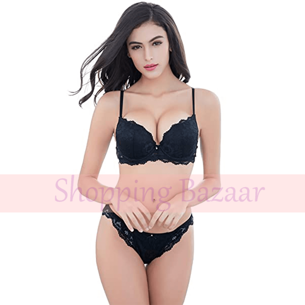 Black Lace Bra Panty Set