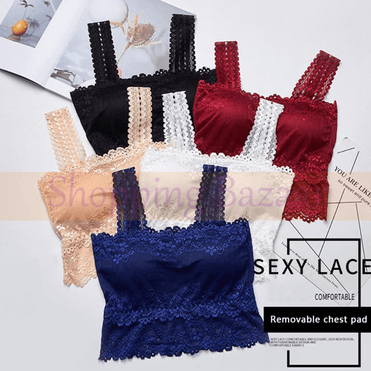 Sexy Bra Women Lace Bralette Lingerie Underwear Wireless Padded Seamless Bras