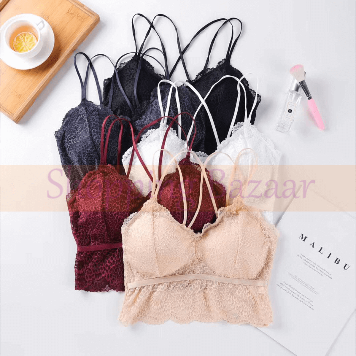 Sexy Wireless Lace Seamless Bralette Padded Bra