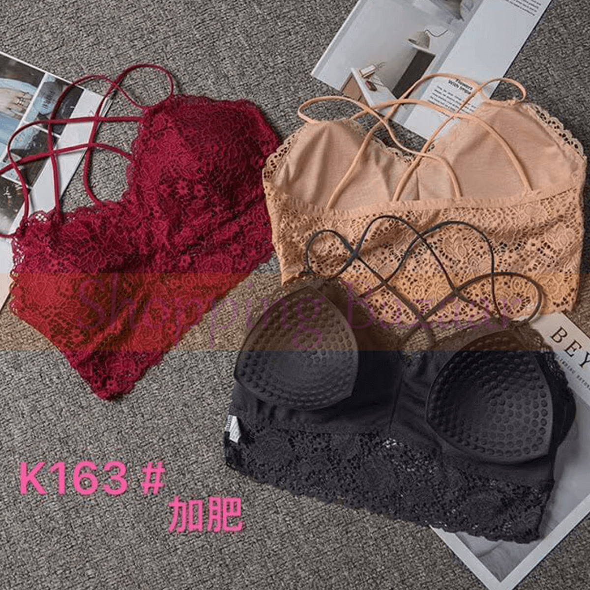 Sexy Women Fancy Lace Crop Top Cami Bralette