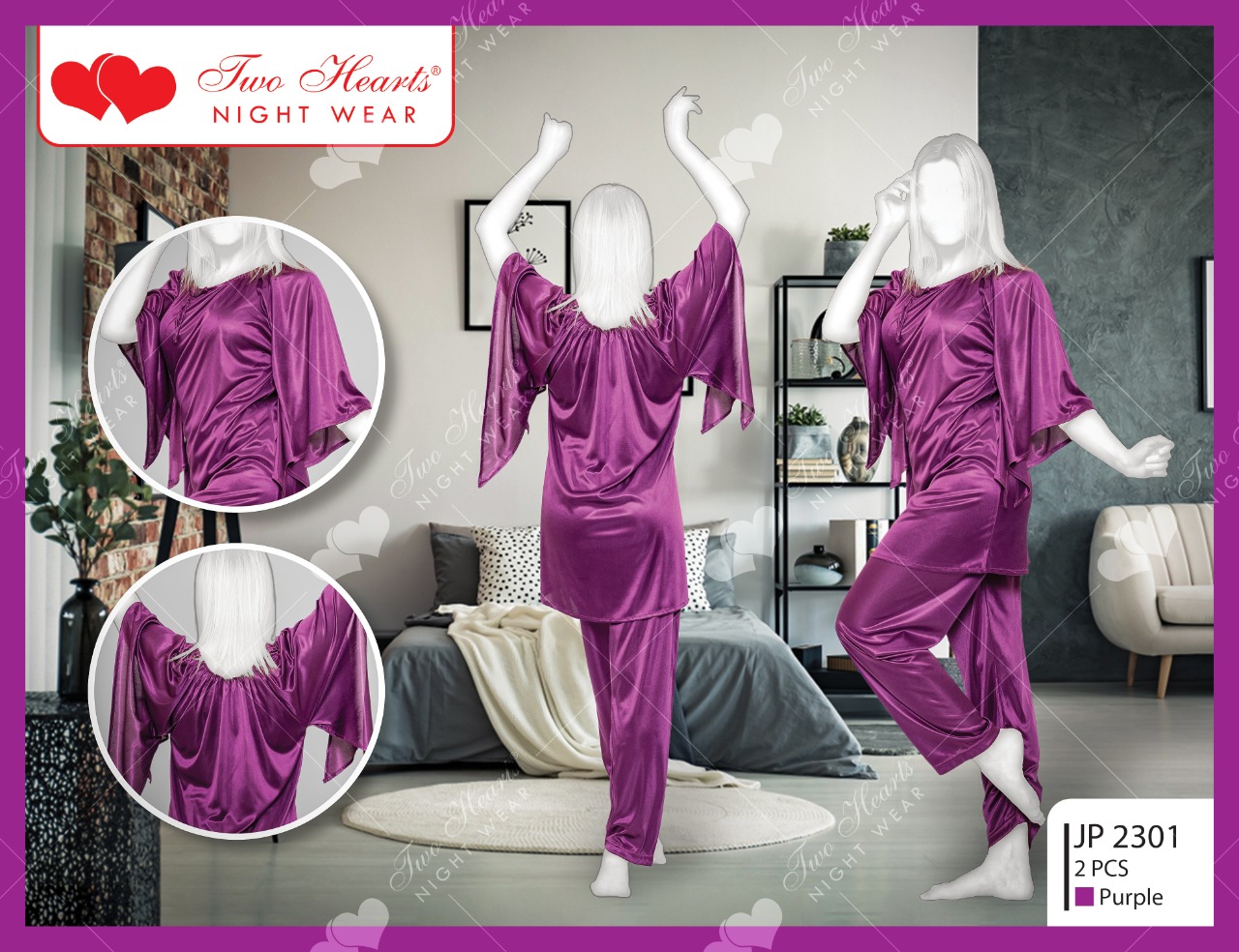 Purple Silk Nightdress
