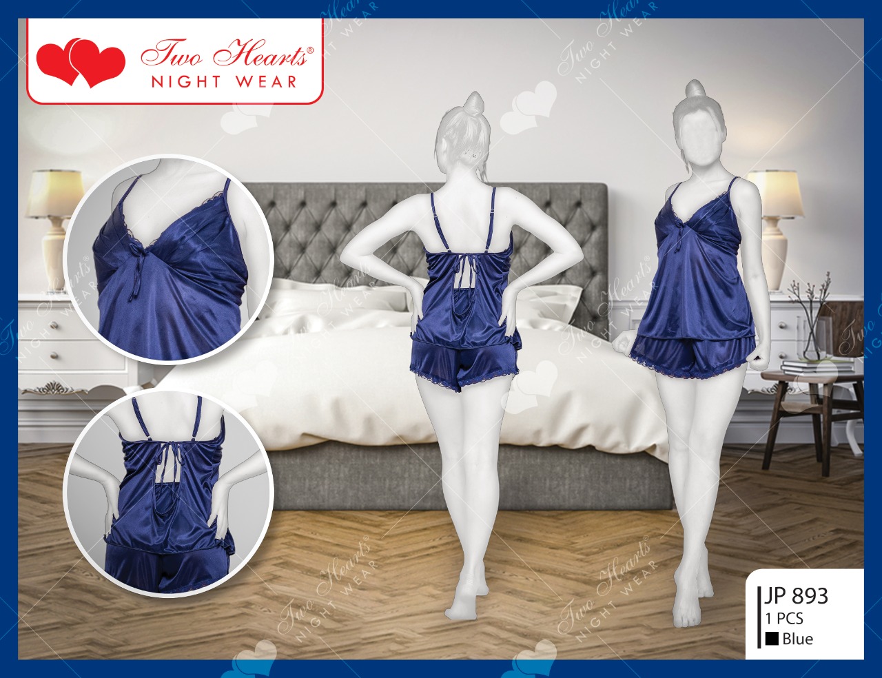 Silk Short Night Wear Nighty Dress