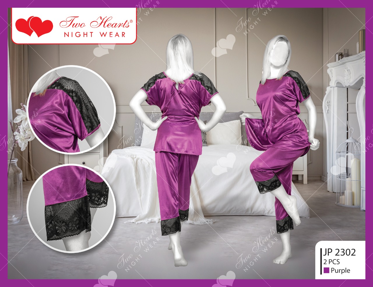 Silk Trouser Shirt Nighty