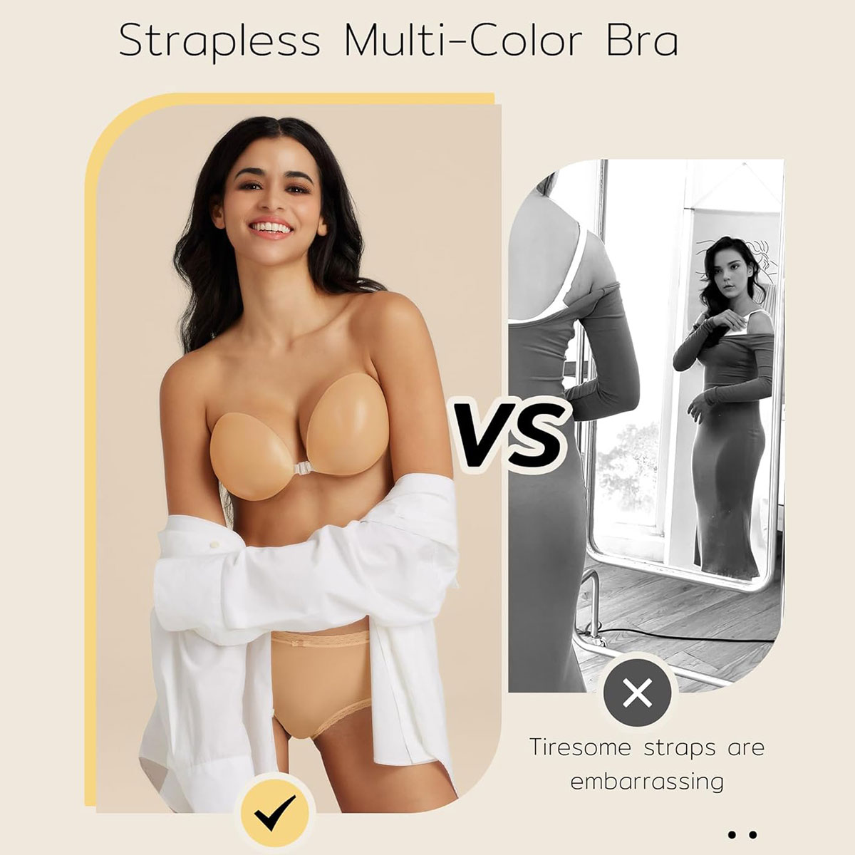 Silicone Self Adhesive Bra – Invisible Stick On Strapless Bra For Women - Image 4