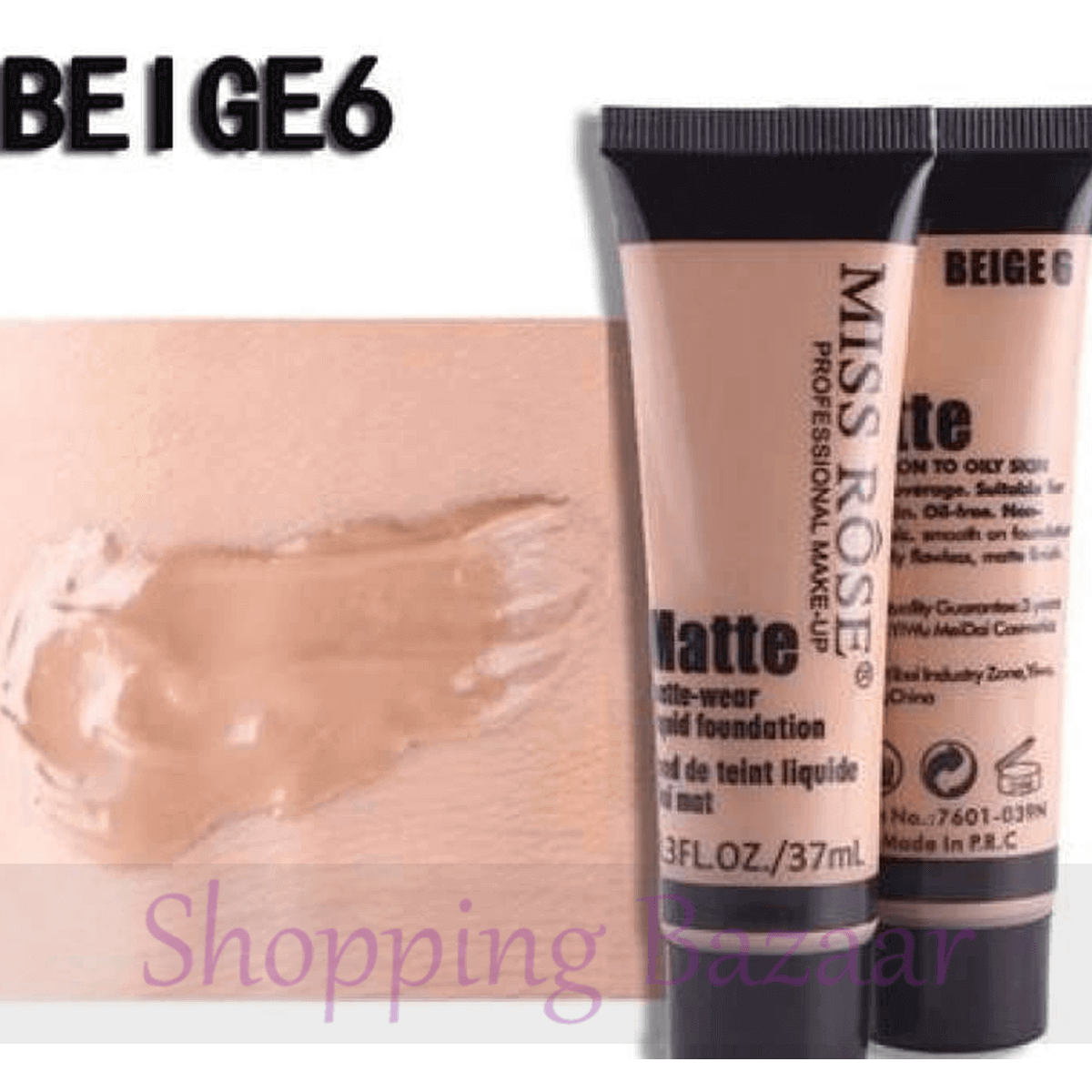 Miss Rose Professional Matte Wear Liquid Foundation Beige 6