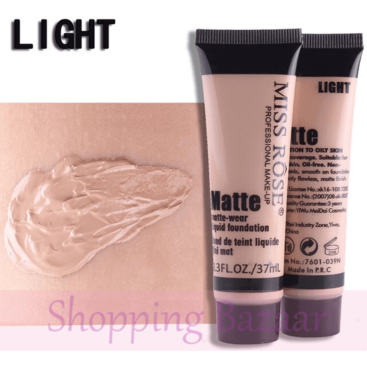 Makeup Cover Liquid Foundation Miss Rose Light