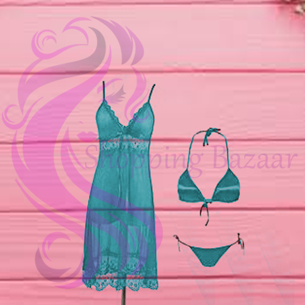 Hot Transparent Nightwear Bikini Set Women